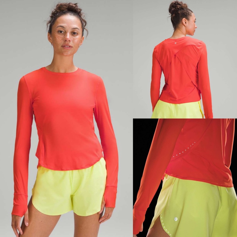 lululemon athletica Red Long Sleeve Top